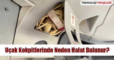 Uçak kokpitinde acil durum kullanımı için hazır bekletilen halatlar, pilotlar tarafından acil durumlarda kullanılmak üzere depolanmıştır.